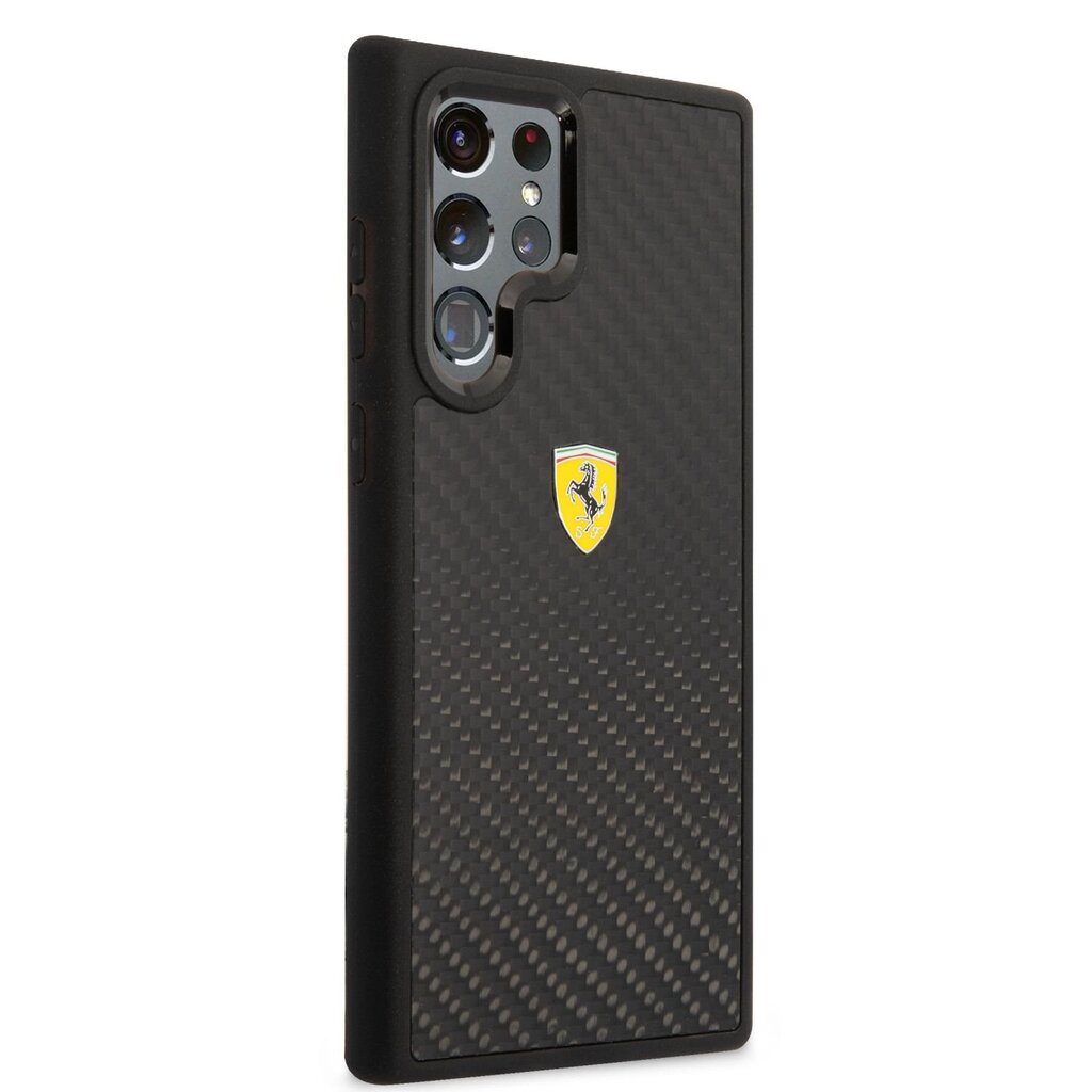 Ferrari Real Carbon Hard Case for Samsung Galaxy S22 Ultra Black hind ja info | Telefoni kaaned, ümbrised | kaup24.ee