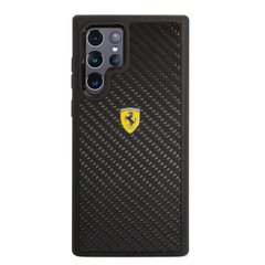 Ferrari Real Carbon Hard Case for Samsung Galaxy S22 Ultra Black цена и информация | Чехлы для телефонов | kaup24.ee