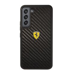 Ferrari Real Carbon Hard Case for Samsung Galaxy S22 Black hind ja info | Telefoni kaaned, ümbrised | kaup24.ee