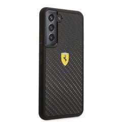 Ferrari Real Carbon Hard Case for Samsung Galaxy S22 Black hind ja info | Telefoni kaaned, ümbrised | kaup24.ee