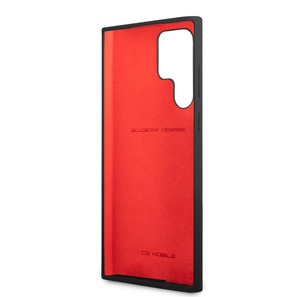 Ferrari Liquid Silicone Metal Logo Case for Samsung Galaxy S22 Ultra Black цена и информация | Telefoni kaaned, ümbrised | kaup24.ee