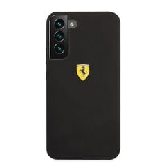 Ferrari Liquid Silicone Metal Logo Case for Samsung Galaxy S22+ Black hind ja info | Telefoni kaaned, ümbrised | kaup24.ee