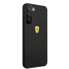 Ferrari Liquid Silicone Metal Logo Case for Samsung Galaxy S22+ Black цена и информация | Чехлы для телефонов | kaup24.ee