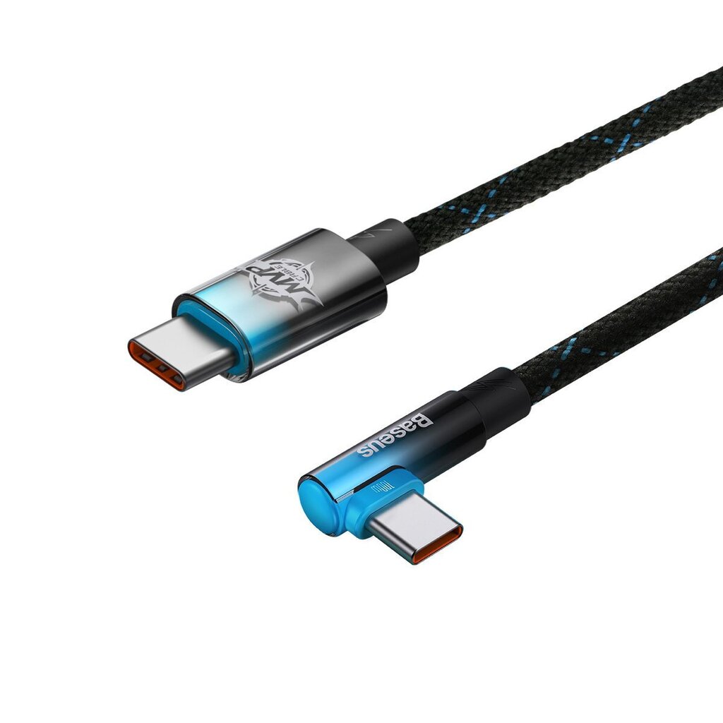 Baseus MVP Elbow angled cable Power Delivery cable with side connector USB Type C / USB Type C 1 m 100W 5A blue (CAVP000621) hind ja info | Mobiiltelefonide kaablid | kaup24.ee