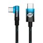 Baseus MVP Elbow angled cable Power Delivery cable with side connector USB Type C / USB Type C 1 m 100W 5A blue (CAVP000621) hind ja info | Mobiiltelefonide kaablid | kaup24.ee