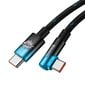 Baseus MVP Elbow angled cable Power Delivery cable with side connector USB Type C / USB Type C 1 m 100W 5A blue (CAVP000621) цена и информация | Mobiiltelefonide kaablid | kaup24.ee