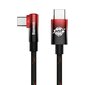 Baseus MVP Elbow angled cable Power Delivery cable with side connector USB Type C / USB Type C 2m 100W 5A red (CAVP000720 цена и информация | Mobiiltelefonide kaablid | kaup24.ee
