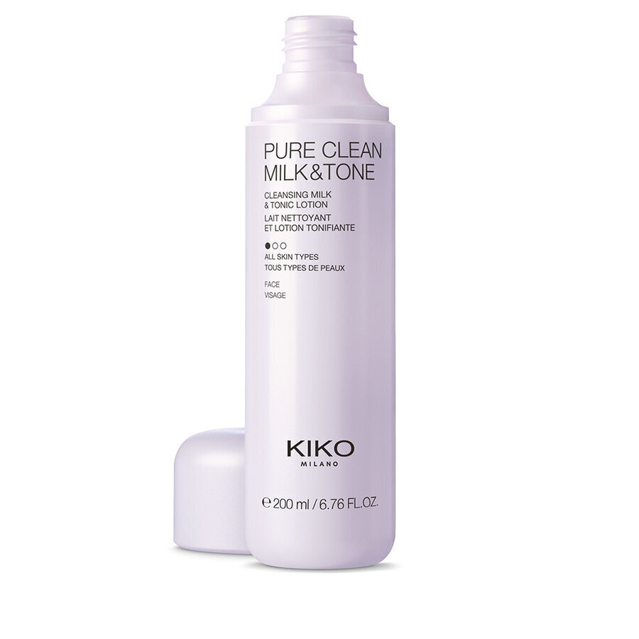 Meigipuhastuspiim Kiko Milano Pure Clean Milk & Tone, 200 ml цена и информация | Näopuhastusvahendid | kaup24.ee