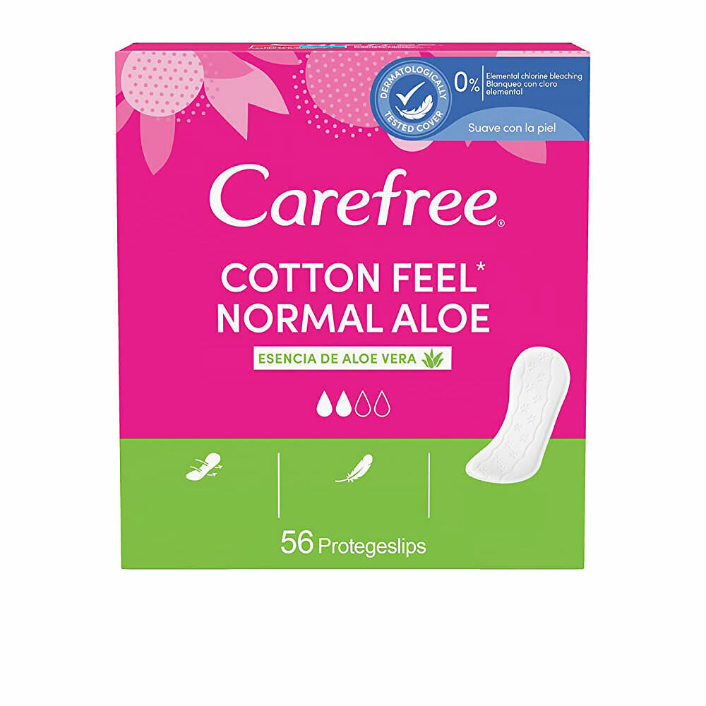 Pesukaitse Carefree Cotton Feel Normal Aloe (56 uds) цена и информация | Tampoonid, hügieenisidemed, menstruaalanumad | kaup24.ee