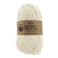 Lõngad Drops Nepal 0100, 50 g, 75 m hind ja info | Kudumistarvikud | kaup24.ee