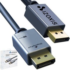 Кабель Izoxis DisplayPort-DisplayPort, DPI-DPI цена и информация | Кабели и провода | kaup24.ee