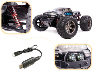 Mänguauto RC Car Monster Truck 1:12 2,4 GHZ X9115 Blue täiendatud versioon hind ja info | Poiste mänguasjad | kaup24.ee