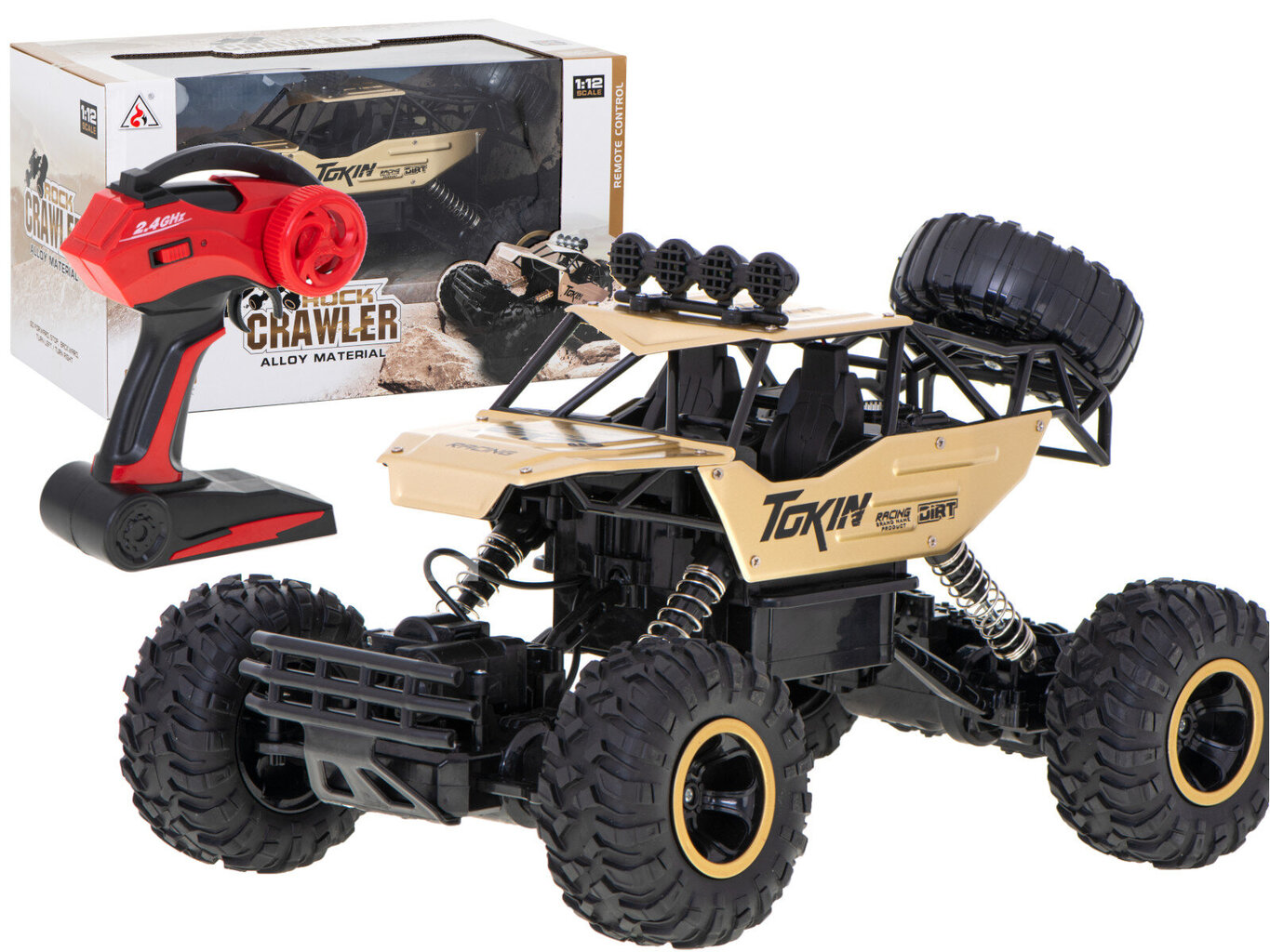 Auto RC Rock Crawler 1:12 4WD Metal Kuld hind ja info | Poiste mänguasjad | kaup24.ee