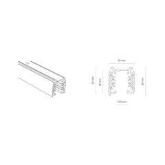 Siin Nowodvorski CTLS 3 Circuit 8714, 1m цена и информация | Трековые светильники и шинопроводы | kaup24.ee