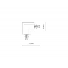 Соединение L-образное для направляющей Nowodvorski CTLS левое BL (LL) 8683 цена и информация | Трековые светильники и шинопроводы | kaup24.ee