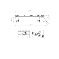 Laevalgusti Nowodvorski Mono SURFACE 7691 hind ja info | Laelambid | kaup24.ee