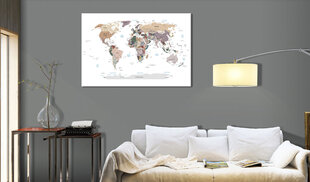 Картина - World Map: Where Today? 120x80 см цена и информация | Картины, живопись | kaup24.ee