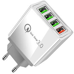 Зарядное устройство 4 USB QC 3.0 (500) цена и информация | Зарядные устройства для телефонов | kaup24.ee