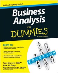 Business Analysis For Dummies hind ja info | Majandusalased raamatud | kaup24.ee
