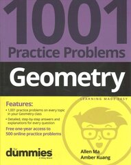 Geometry: 1001 Practice Problems For Dummies (plus Free Online Practice) hind ja info | Majandusalased raamatud | kaup24.ee