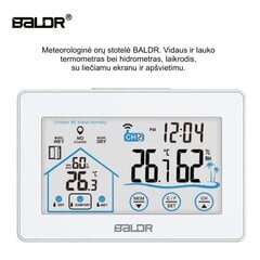 Meteoroloogiline ilmajaam Baldr (ekraaniga välisandur) цена и информация | Метеорологические станции, термометры | kaup24.ee