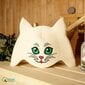 Saunamüts "Green-eyed Kitten" 100% villane hind ja info | Sauna aksessuaarid | kaup24.ee