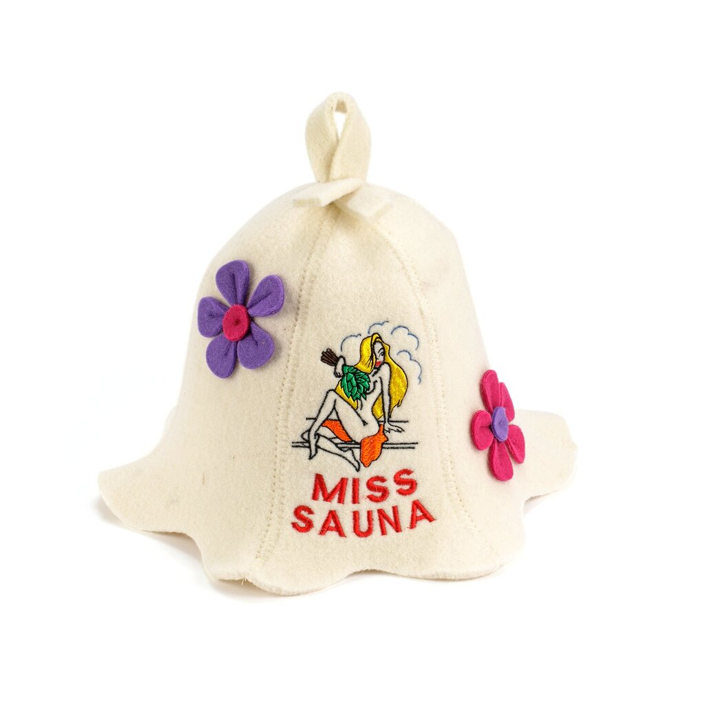 Saunamüts "Miss Sauna" 100% villane hind ja info | Sauna aksessuaarid | kaup24.ee