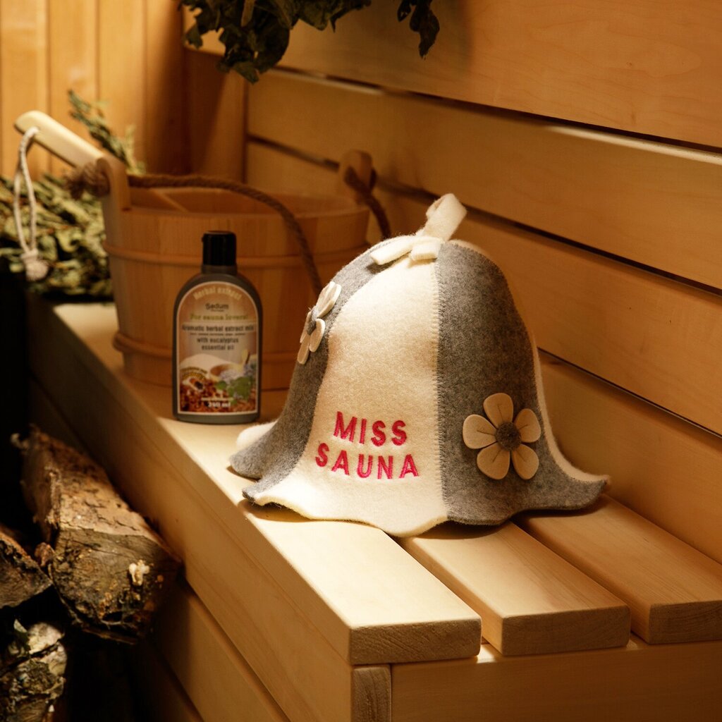 Saunamüts "Miss Sauna" 100% villane hind ja info | Sauna aksessuaarid | kaup24.ee