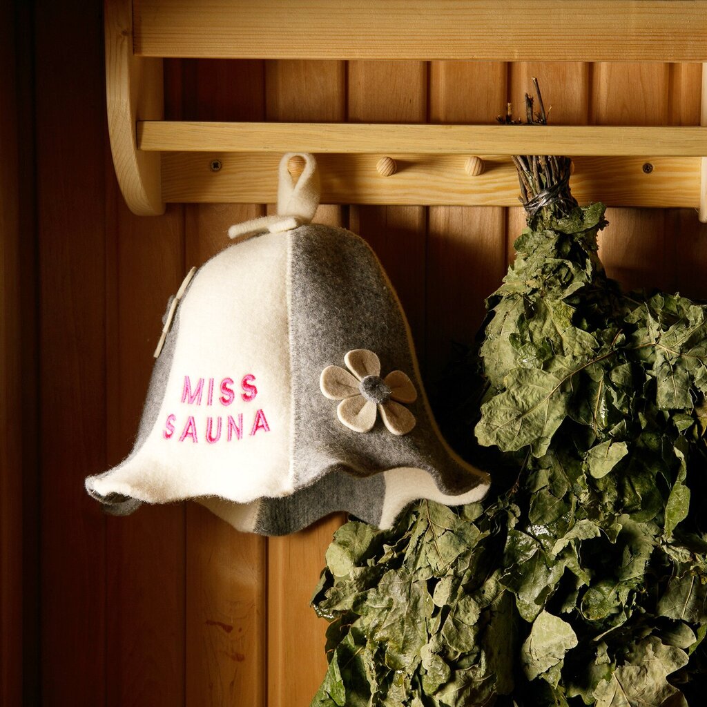 Saunamüts "Miss Sauna" 100% villane цена и информация | Sauna aksessuaarid | kaup24.ee