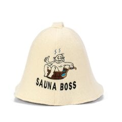 Saunamüts "Sauna Boss" 100% villane цена и информация | Аксессуары для сауны и бани | kaup24.ee