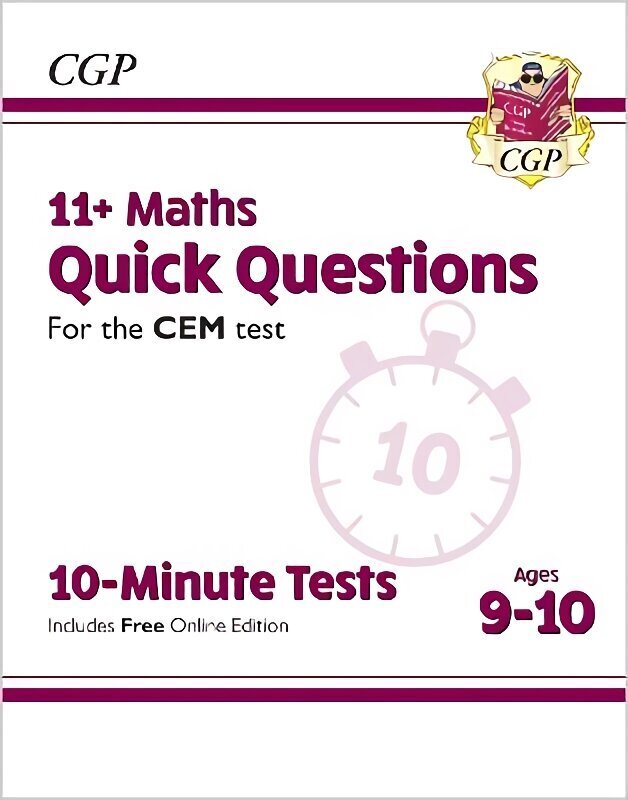 11plus CEM 10-Minute Tests: Maths Quick Questions - Ages 9-10 (with Online Edition) цена и информация | Noortekirjandus | kaup24.ee