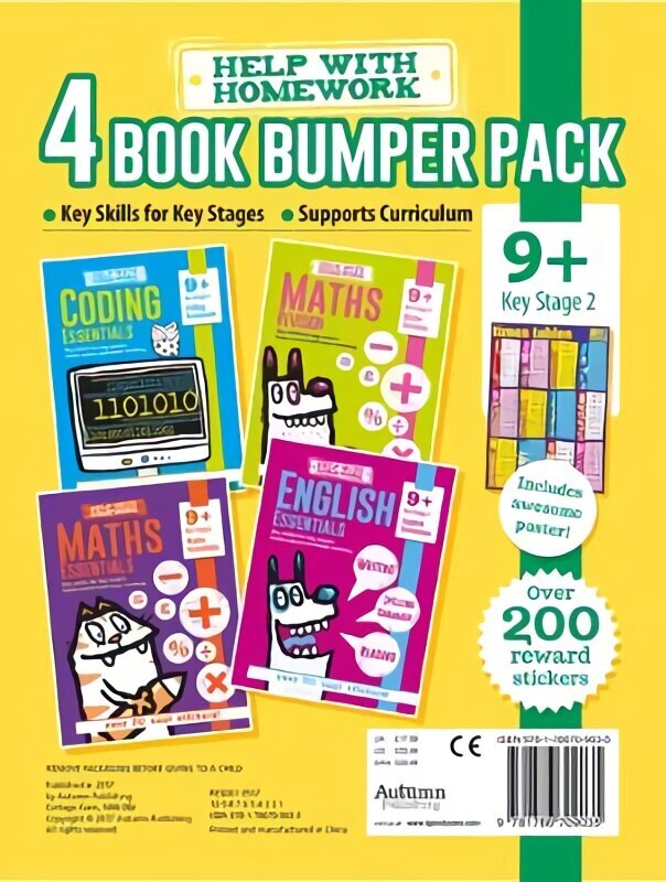 9plus Pack - Coding Essentials, English Essentials, Maths Essentials & Maths Revision hind ja info | Noortekirjandus | kaup24.ee