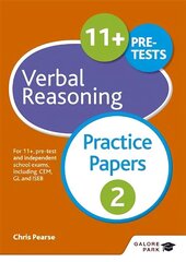 11plus Verbal Reasoning Practice Papers 2: For 11plus, pre-test and independent school exams including CEM, GL and ISEB hind ja info | Noortekirjandus | kaup24.ee