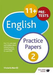 11+ English Practice Papers 2: For 11plus, pre-test and independent school exams including CEM, GL and ISEB цена и информация | Книги для подростков и молодежи | kaup24.ee