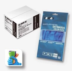 Резиновые латексные перчатки Blue Satin Santex, размер L (12 пар) цена и информация | Рабочие перчатки | kaup24.ee