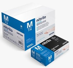 Tugevad mustad ühekordsed nitriilkindad Santex Nitrile Flash Black, 1000 tk. hind ja info | Töökindad | kaup24.ee