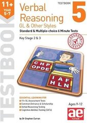 11plus Verbal Reasoning Year 5-7 GL & Other Styles Testbook 5: Standard & Multiple-choice 6 Minute Tests hind ja info | Noortekirjandus | kaup24.ee
