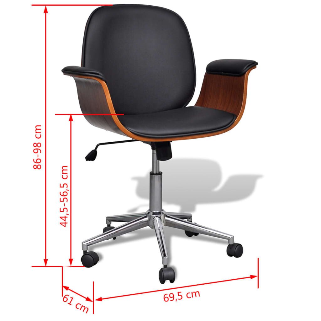 Kontoritool ratastel, must hind ja info | Kontoritoolid | kaup24.ee