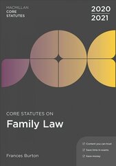 Core Statutes on Family Law 2020-21 5th edition hind ja info | Majandusalased raamatud | kaup24.ee