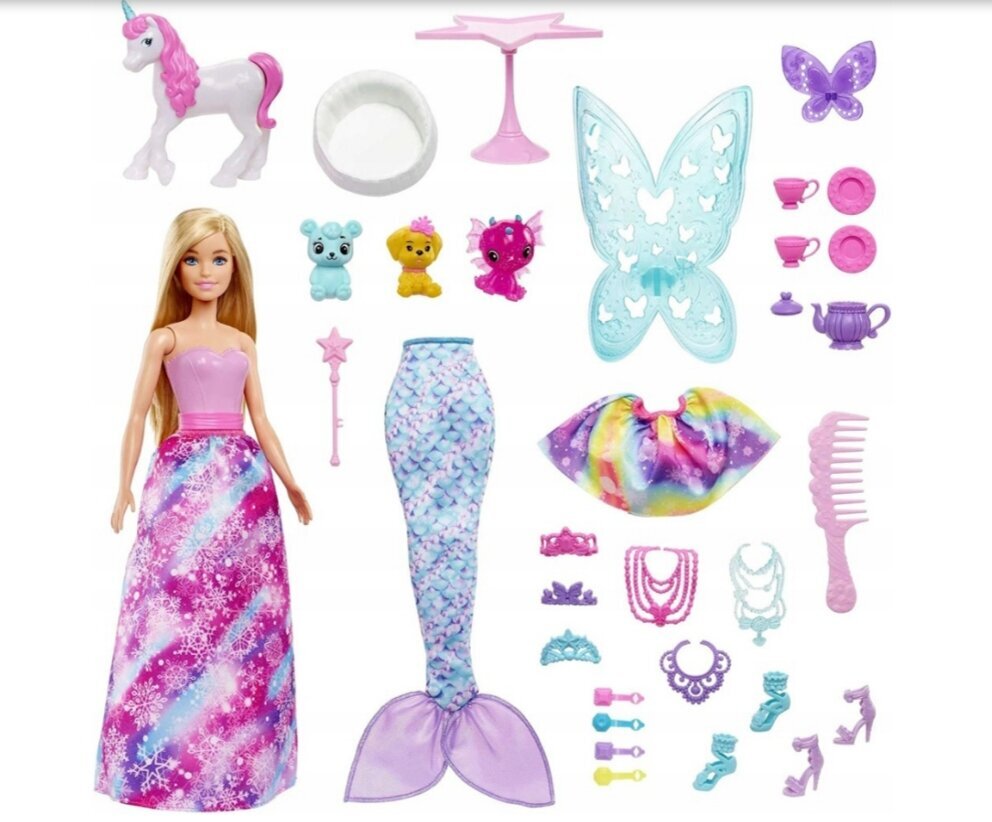 Barbie advendikalender Dreamtopia hind ja info | Tüdrukute mänguasjad | kaup24.ee