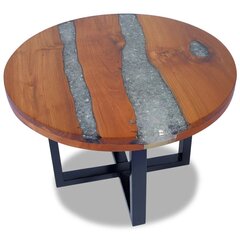Кофейный столик, массив дерева тика, 60 см цена и информация | Журнальные столики | kaup24.ee