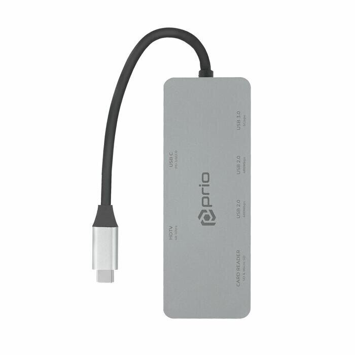 prio 7 in 1 Multiport USB C adapter цена и информация | USB jagajad, adapterid | kaup24.ee