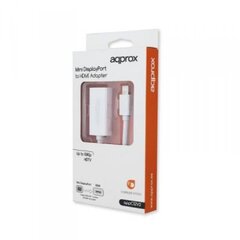 Адаптер Mini Display Port—HDMI approx! APPC12v2, белый цена и информация | Адаптеры и USB-hub | kaup24.ee