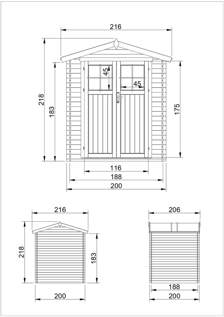 Puidust aiamaja / tööriistakuur Timbela М343F+343G цена и информация | Kuurid ja aiamajad | kaup24.ee