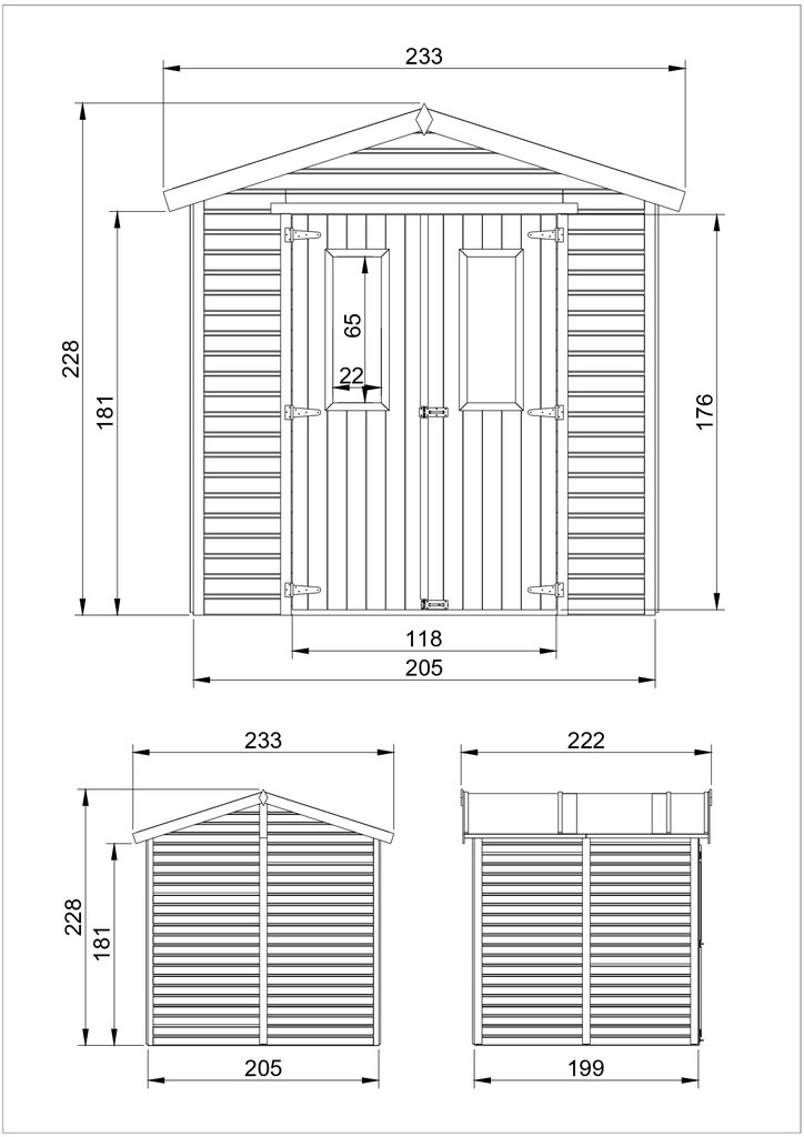 Puidust aiamaja / tööriistakuur Timbela M351C+M351G цена и информация | Kuurid ja aiamajad | kaup24.ee
