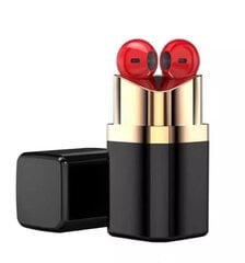 Juhtmevabad ministereokõrvaklapid mikrofoniga EarPods Lipstick bluetooth, must цена и информация | Наушники | kaup24.ee