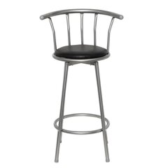 Baaripukk 2 tk, metall/must kunstnahk hind ja info | Söögilaua toolid, köögitoolid | kaup24.ee
