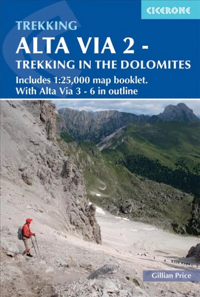 Alta Via 2 - Trekking in the Dolomites: Includes 1:25,000 map booklet. With Alta Vie 3-6 in outline 5th Revised edition цена и информация | Reisiraamatud, reisijuhid | kaup24.ee