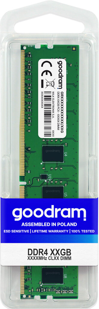 Goodram Green 16GB GR2666D464L19S/16G цена и информация | Operatiivmälu (RAM) | kaup24.ee