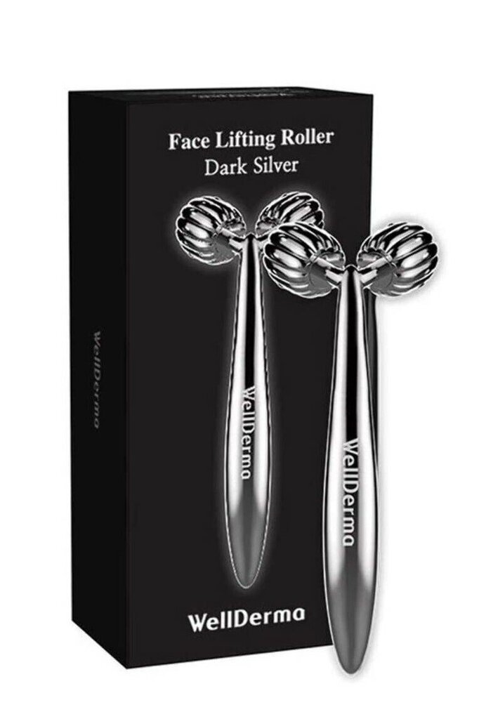 Näoroller-masserija WellDerma Face Lifting Dark Silver Roller цена и информация | Näopuhastus- ja massaažiseadmed | kaup24.ee